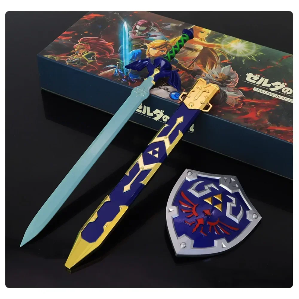 Legende von Zelda Peripherie geräte Legierung Waffe Modell Spielzeug Geschenk box Link Master Schwert Hylia Schild Home Dekoration Zubehör