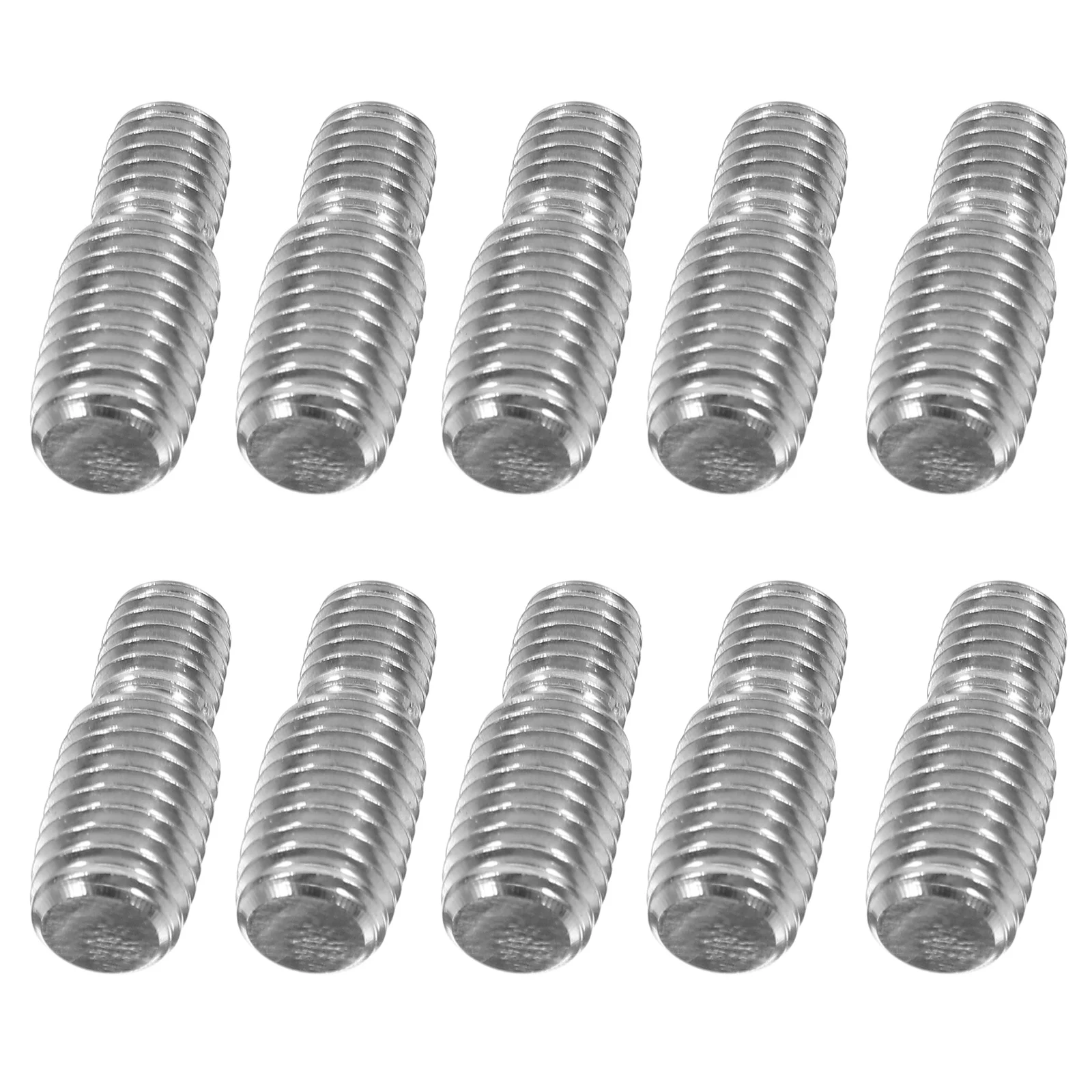 

10Pcs Stainless Steel Double End Conversion Screws Thread Reducer Adapters Bolts Threaded For Furniture Fasteners M8xM10
