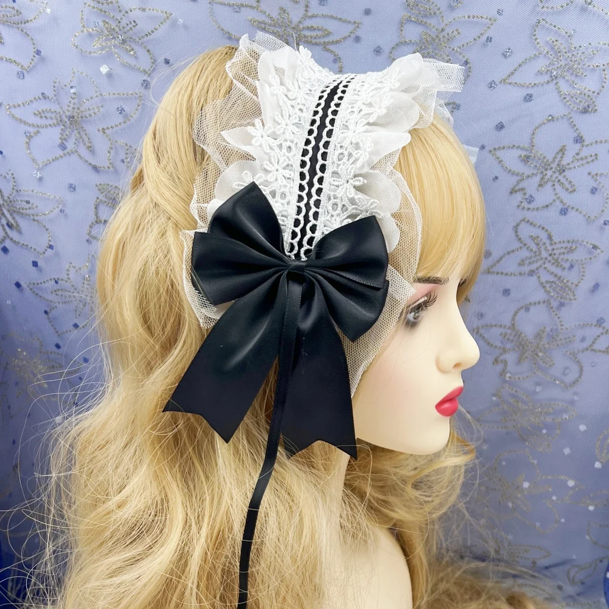 النساء عصابات الشعر الفتاة Headbands جديد الحلو لوليتا مقوس دانتيل سيدة أغطية الرأس خادمة Diy بها بنفسك اكسسوارات حك