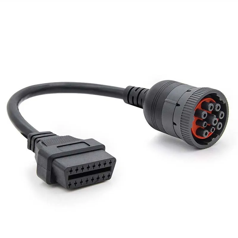 High Quality for Deutsch 9Pin J1939 Truck To OBD16pin Cable Female 16 for J1939 Male Diagnosctic Tool Connector