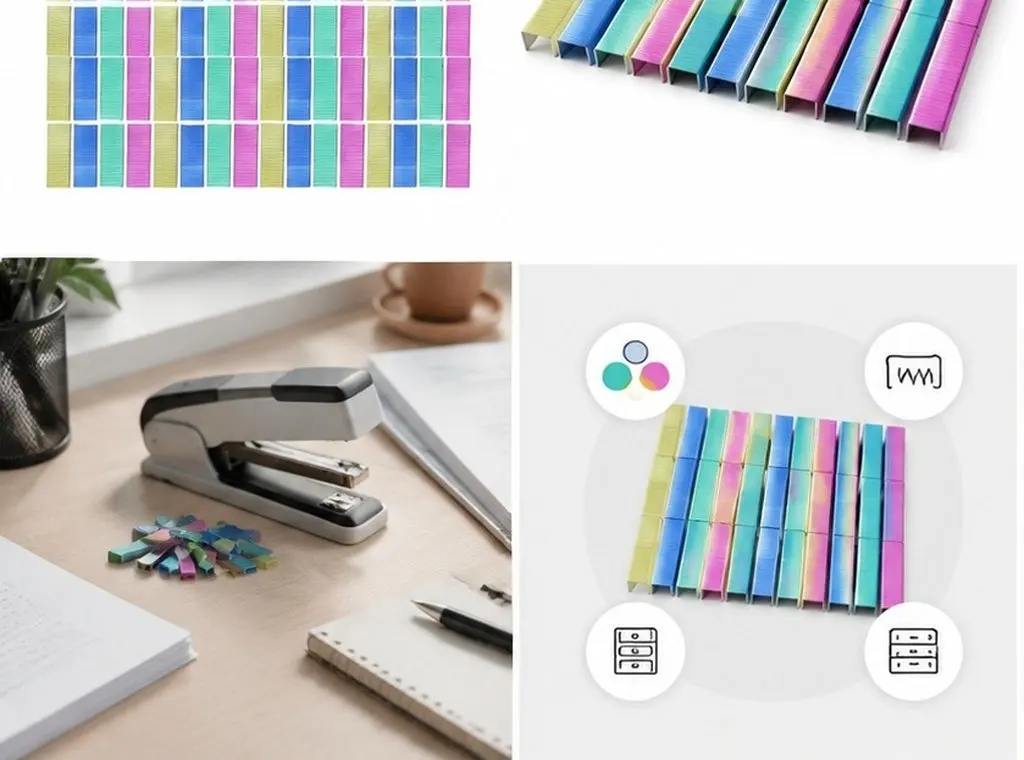 8000Pcs Colored Staples For Craft Projects Office Worker Stapler Assorted Refill Boxes