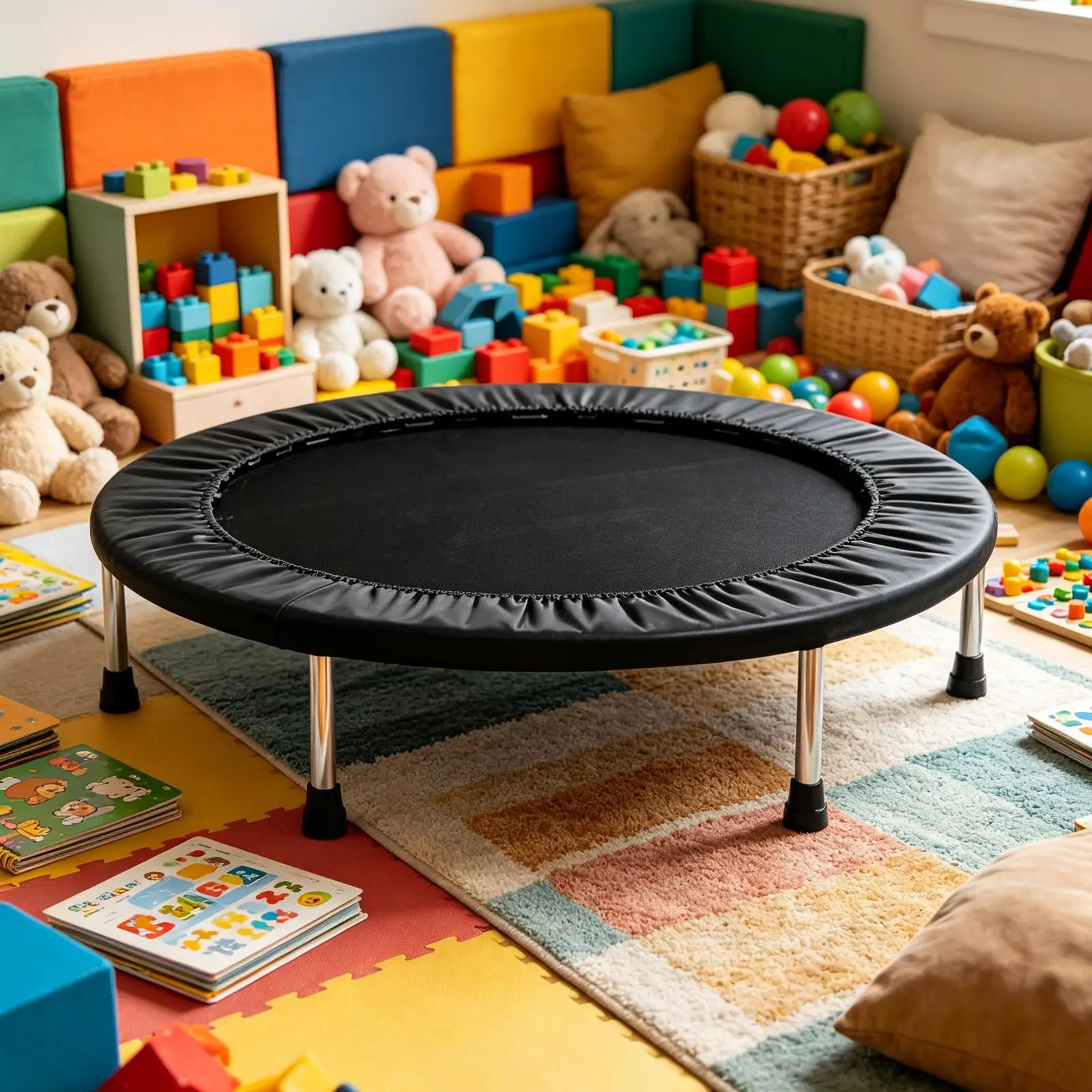 91cm Portable Artistic Gymnastic Protective Cover Trampoline spring cushion cover waterproof  for small circular trampolines ﻿