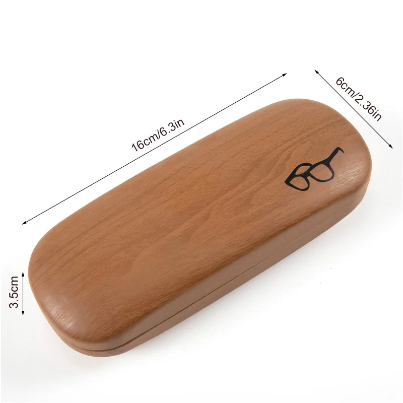 High Quality Hard Glasses Case Women Wood Grain Eyeglass Case Cover Portable Reading Glasses Box For Men Spectacle Cases