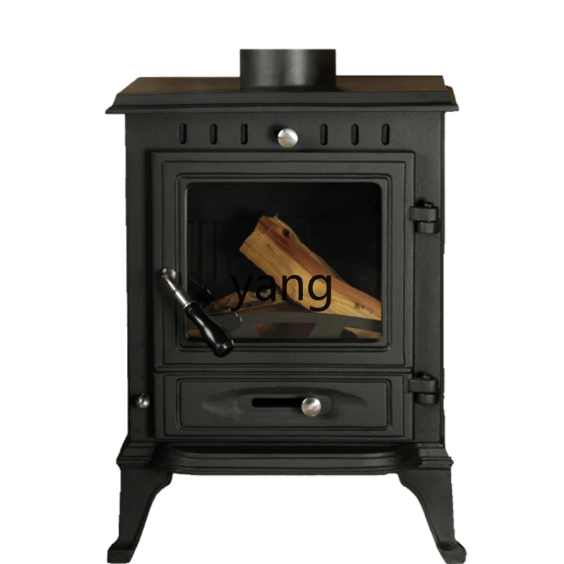 Yjq Fireplace Winter Heating Wood Burning Small Heater Cast Iron Independent Rural Self-Built Houses