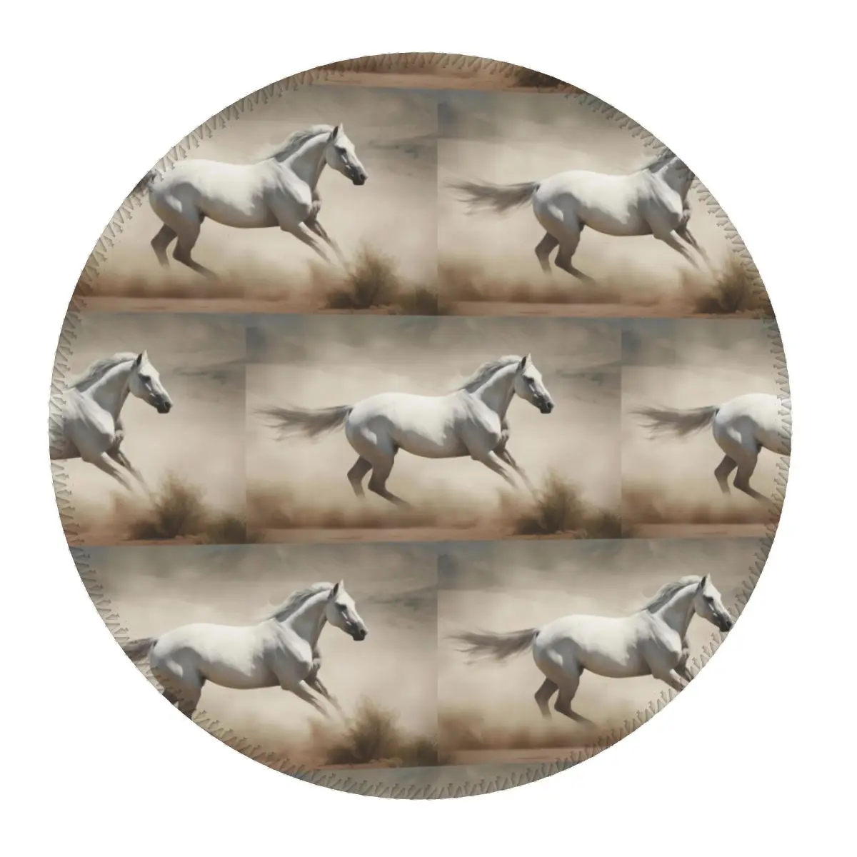 

Круглый коврик для мыши с изображением скачущей лошади в пустыне, коврик для клавиатуры и мыши, коврик для геймеров, коврик для ноутбука, настольный коврик