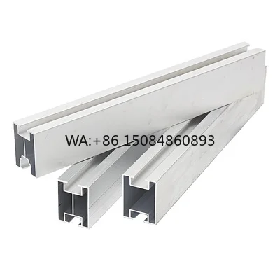 

Silver Anodized Aluminum Solar Panel Mounting Support Rail, photovoltaic system accessories, durable PV structure for