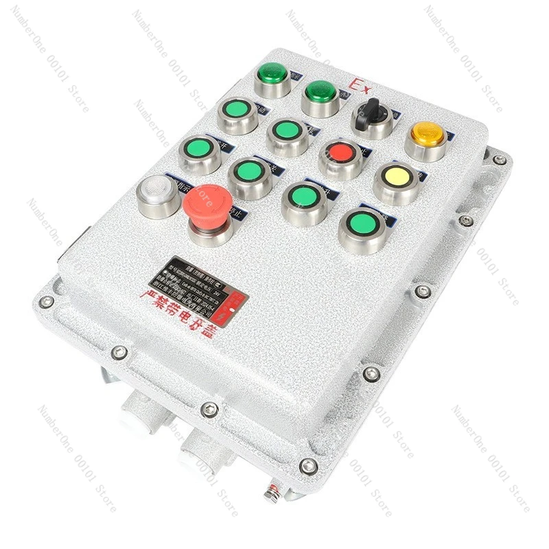 Explosion proof box, junction box, distribution box, operation column, two indicator lights, IP66 cast aluminum button box