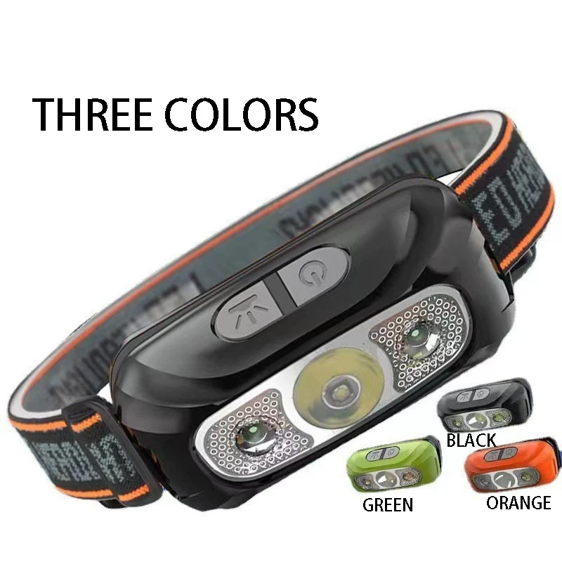 

Head Flashlight Headlight Led Powerful Headlamp Waterproof Rechargeable Headlamp Built-in Battery for Working Fishing