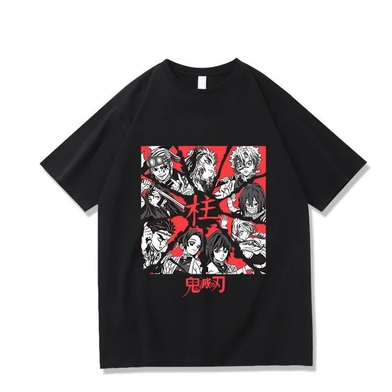 Ghost Extermination Blade Post korte mouw bedrukt T-shirt Anime perifere vlinder Forbearance kleding zomer los T-shirt