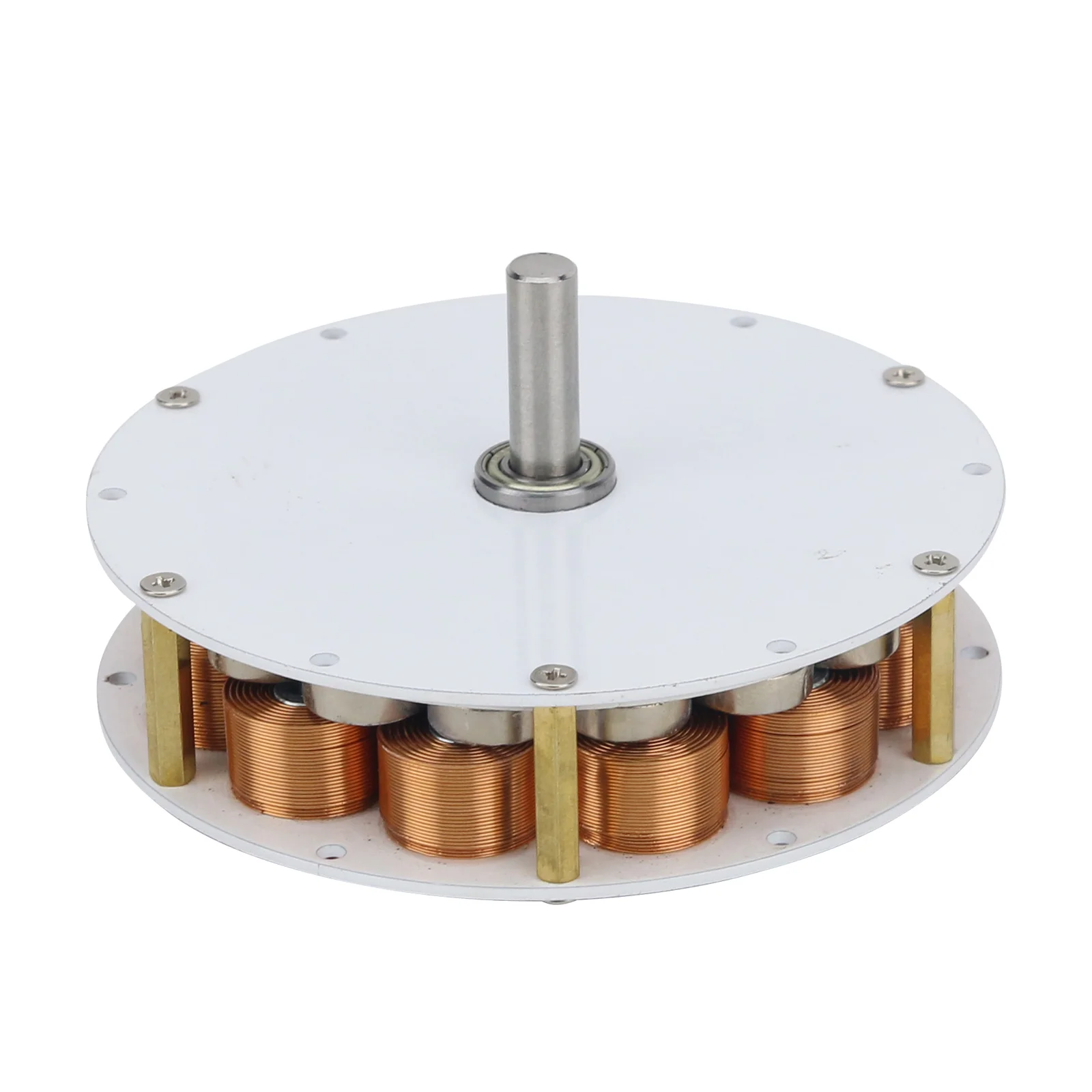 50W 24V Strong Magnetic Low Speed Multi-pole Three-Phase AC Generator 100-650rpm 85mm*25mm Mini Disc Iron Core Generator