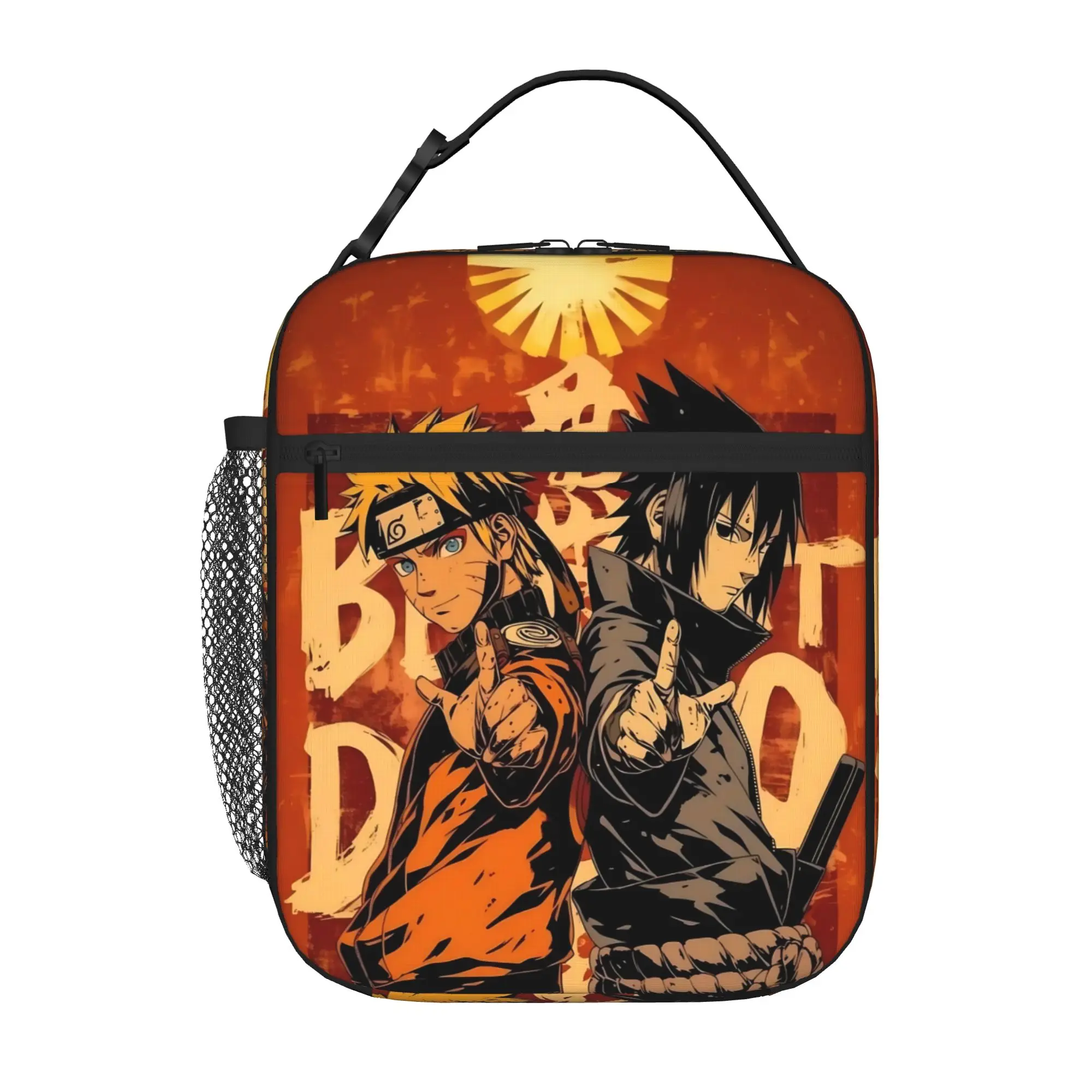 Naruto anime comic Insulated Lunch Bag Insulation Bento Pack Rice Bag  bolsa Student Bento Lunch Handbag Insulation