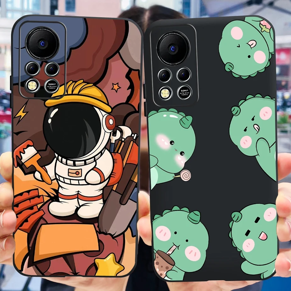 حافظة هاتف ناعمة من السيليكون لهاتف انفينكس ، غطاء خلفي مطلي أنيق ، Hot 11S ، X6812 ، Hot11s ، NFC الوفير