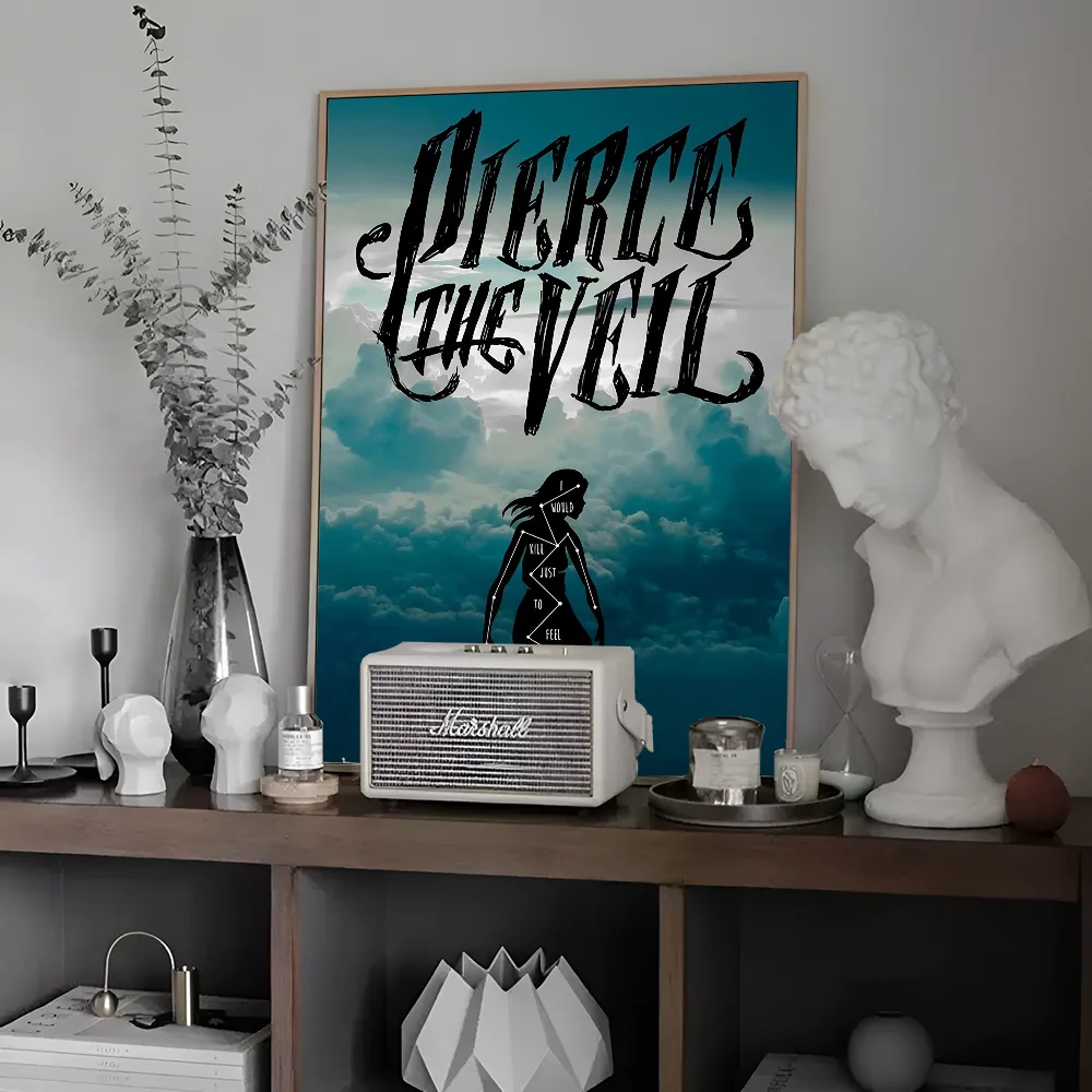 P-pierce The-Veil Band Whitepaper Poster HD Quality Poster Wall Art Painting Study Room Wall Decor