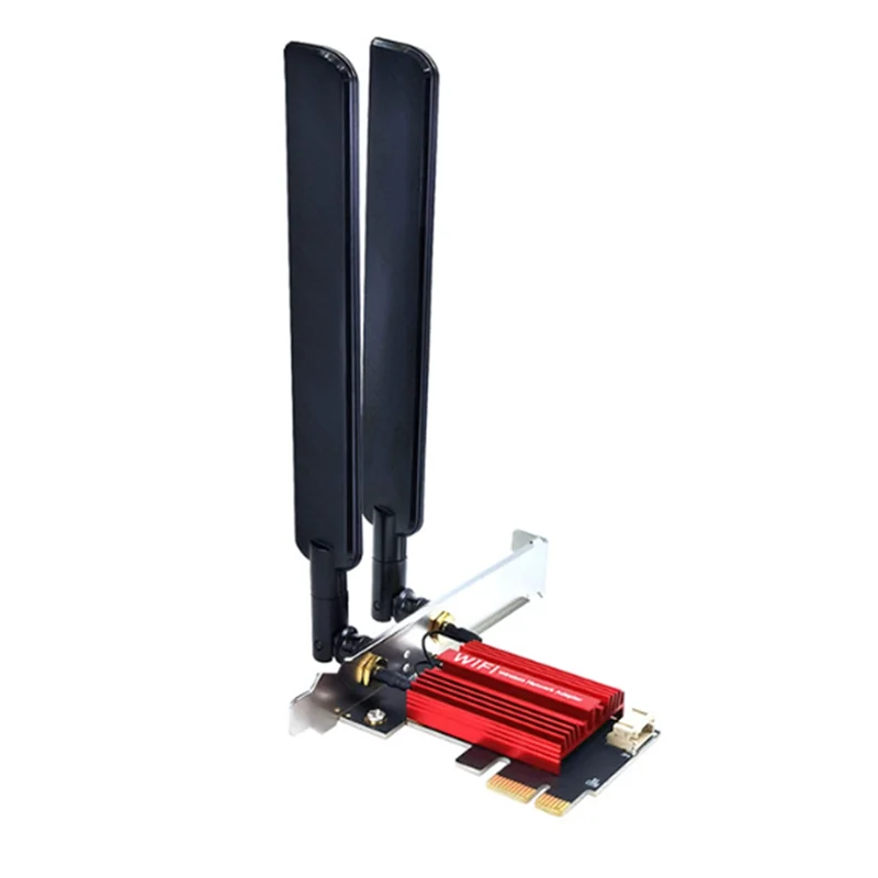 Placa wi-fi7 mt7927 + antena 12db 2.4g/5g/6g tri-banda 8774m mt7927 placa wi-fi sem fio bt5.4 gigabit placa de rede sem fio