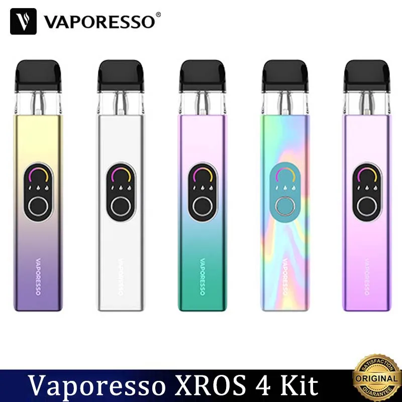 Original Vaporesso XROS 4 Kit 1000mAh Vape Fit All Xros Pod Cartridge 3 Output Modes Electronic Cigarette Vaporizer Kit