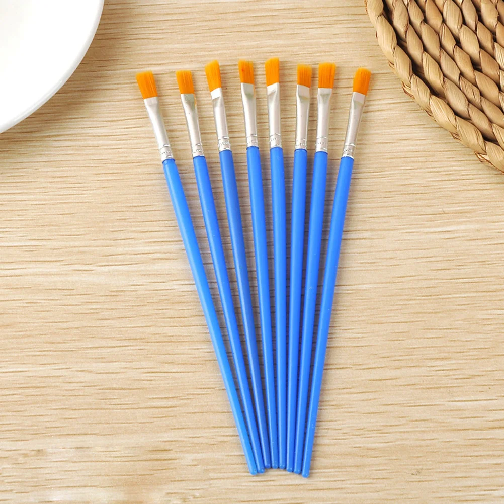 

48Pcs Nylon Paint Brushes Wood Handle Versatile Painting Set for School Church Fairs Parades Safe Face Painting