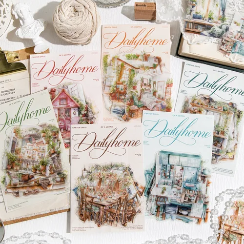 20 unids/lote de pegatinas de papelería Kawaii, paquete de pegatinas para tareas domésticas diarias, manualidades DIY, álbum de recortes, diario basura