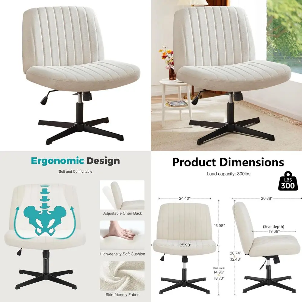 

Эргономичное офисное кресло без подлокотников для дома и учебы, с регулировкой высоты, удобное для небольших помещений