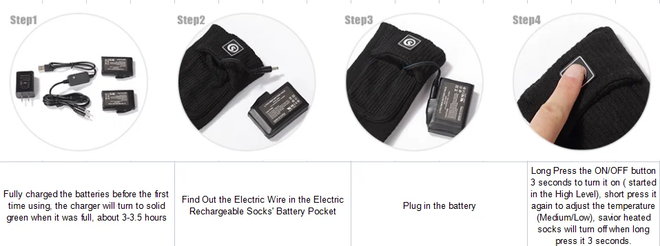 Savior Heat Battery Electric Heated Socks For Men Winter Warm Outdoor Sports Rechargeable Thermal Socks Foot Women For Cycling