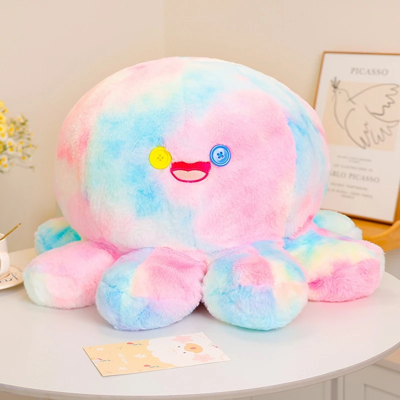 

Colorful Octopus Plush Toy Soft Cuddly Doll Companion Decorative For Kids Teens Girls Room Desk Party Birthday Christmas Gift
