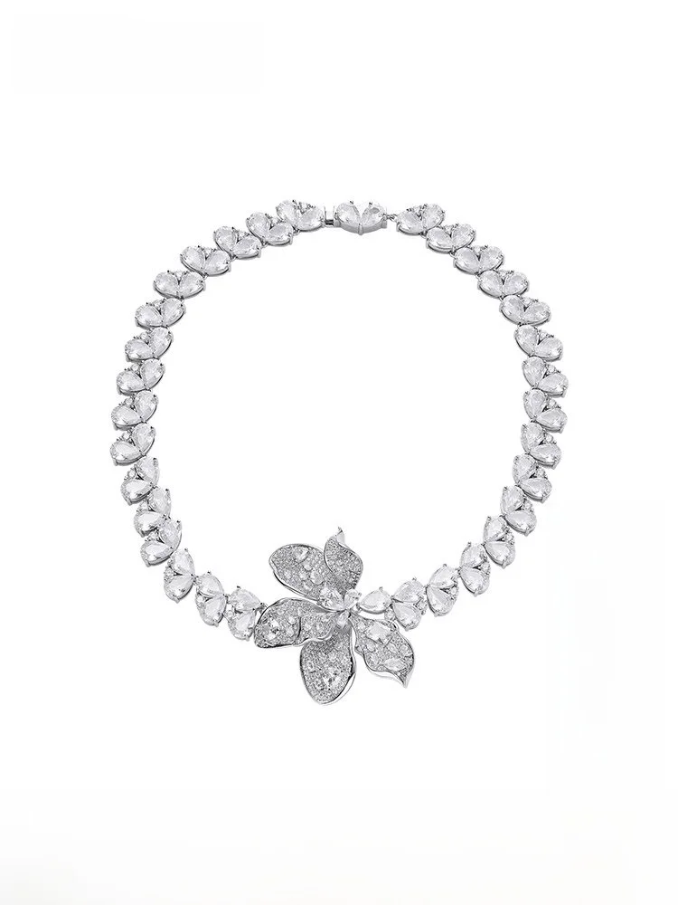 

Nana Jacqueline Heavy Work 3D Flower Nelace Women Ele Sle Original Design Fre out Faion Jewelry Accory