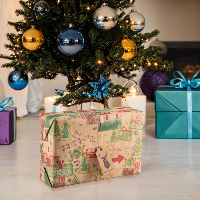 ABFM-6 Pack Wrapping Paper Sheets,For Christmas Birthday Party Wrapping Paper Set Gift Wrap Papers