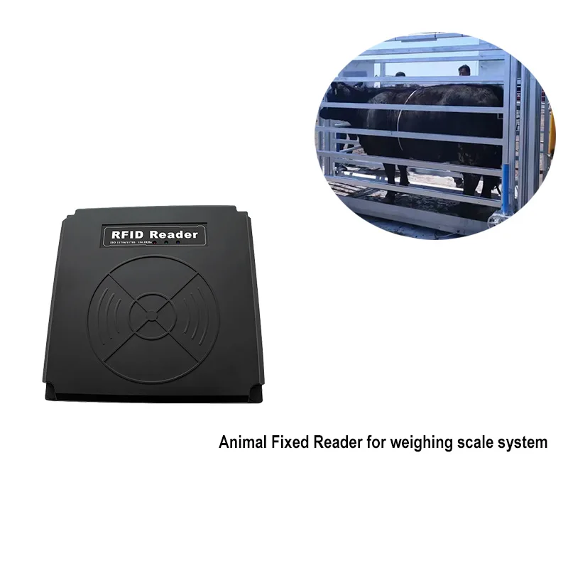ISO 11784/5 FDX-B EID-метка транспондер RS232 RS485 RFID фиксированный считыватель RFID для животных для крупного рогатого скота, фермеров, идентификация молочных коровов