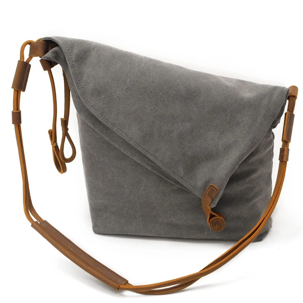 Women Messenger Bags Female Vintage Canvas Leather Vintage Shoulder Bag Ladies Crossbody Bags for Small Bucket Designer Handbags