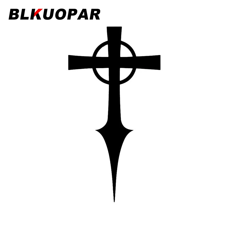 

BLKUOPAR Gothic Cross Dark Goth Car Sticker Personality DIY Decal Vinyl Sunscreen Occlusion Scratch Windows Surfboard Car Goods