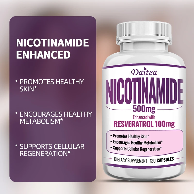 Capsules de vitamine B3 de niacinamide – Soutient la fonction cérébrale et la santé cardiaque, augmente la production énergétique et améliore l'immunité