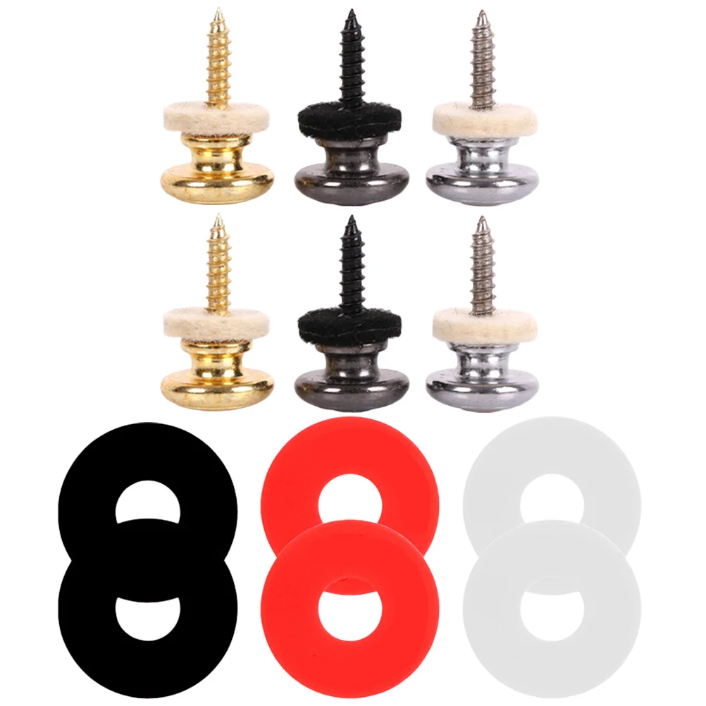 

Guitar Strap Locks Metal Anti-falling Buckles Durable Guitar Supplies Nails Buttons Pins Electric Bass Ukulele Accessories
