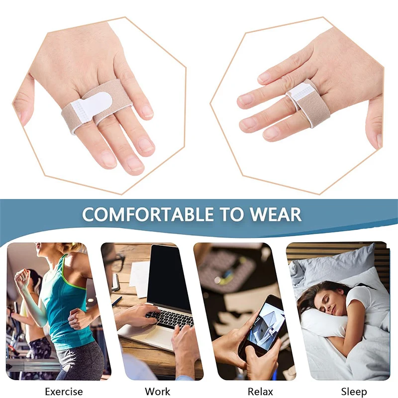 Pexmen 1/2/5Pcs Finger Buddy Wraps for Broken Jammed Finger Splints Brace for Swollen and Trigger Finger or Hammer Toes