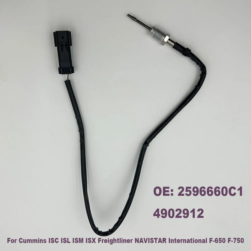 NEW2596660C1 4902912 Exhaust Gas Temperature Sensor For C-ummins ISC ISL ISM ISX Freightliner NAVISTAR International F-650 F-750