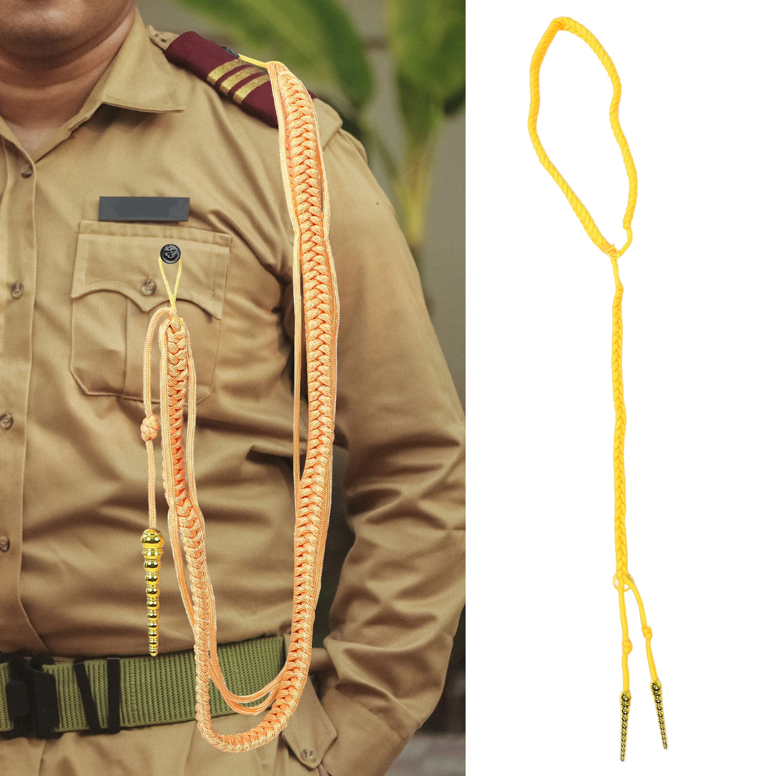 

Adjustable Shoulder Cord Tassels Chain Flaps Stage Uniform Sash Cosplay Costume Fringe Epaulettes Dress Straps Security Badges