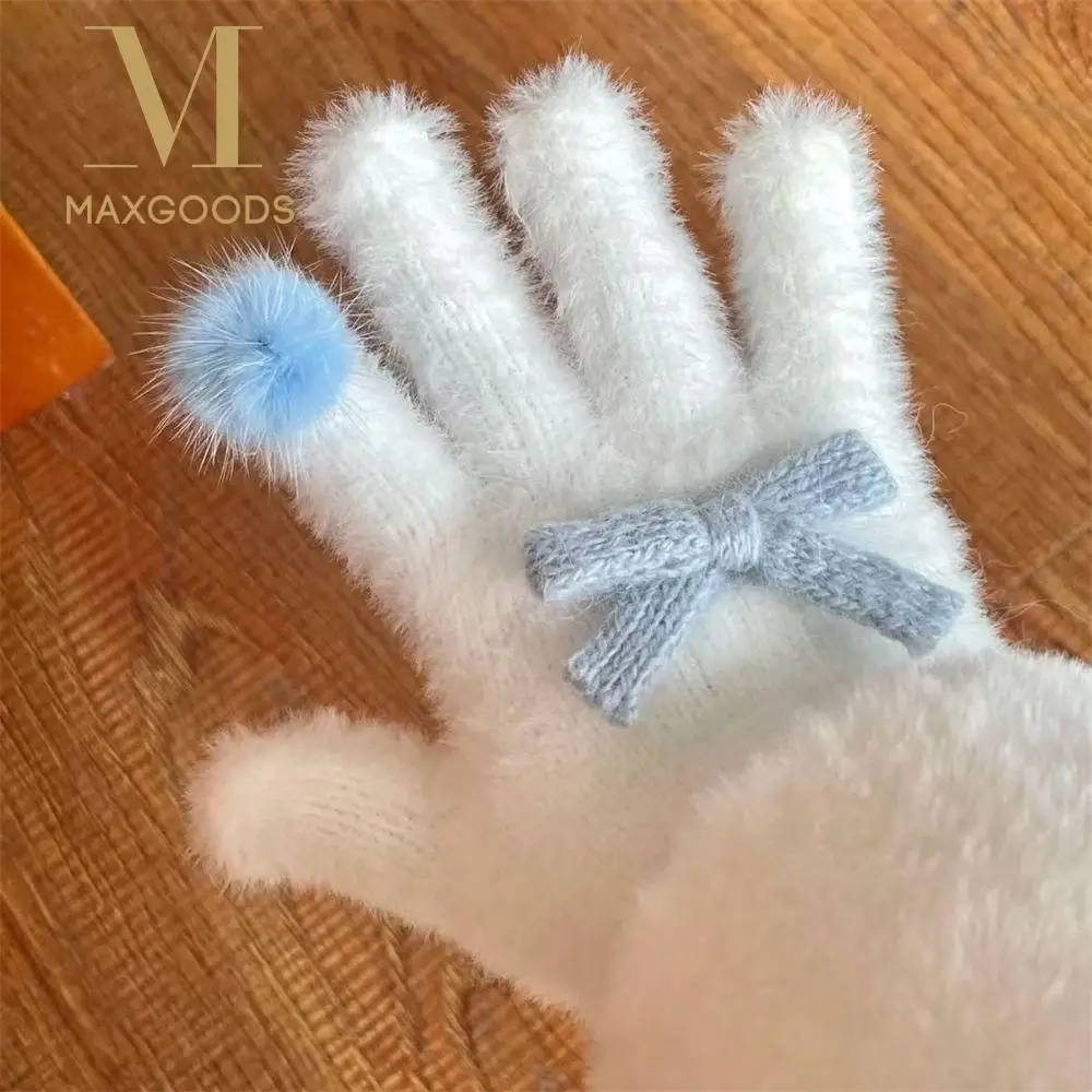 أزياء القوس الأزرق قفازات الباردة والدليل على سميكة قفازات دافئة يندبروف القفازات الشتاء