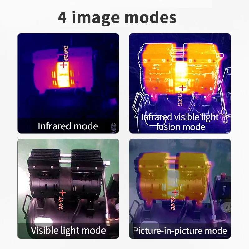 TOOLTOP T7PRO كاميرا تصوير حراري بالأشعة تحت الحمراء والمرئية 256*192 كاميرا تصوير حراري-50~600 ℃   كاميرا أندرويد موبايل ذات عدسة مزدوجة تعمل بالأشعة تحت الحمراء