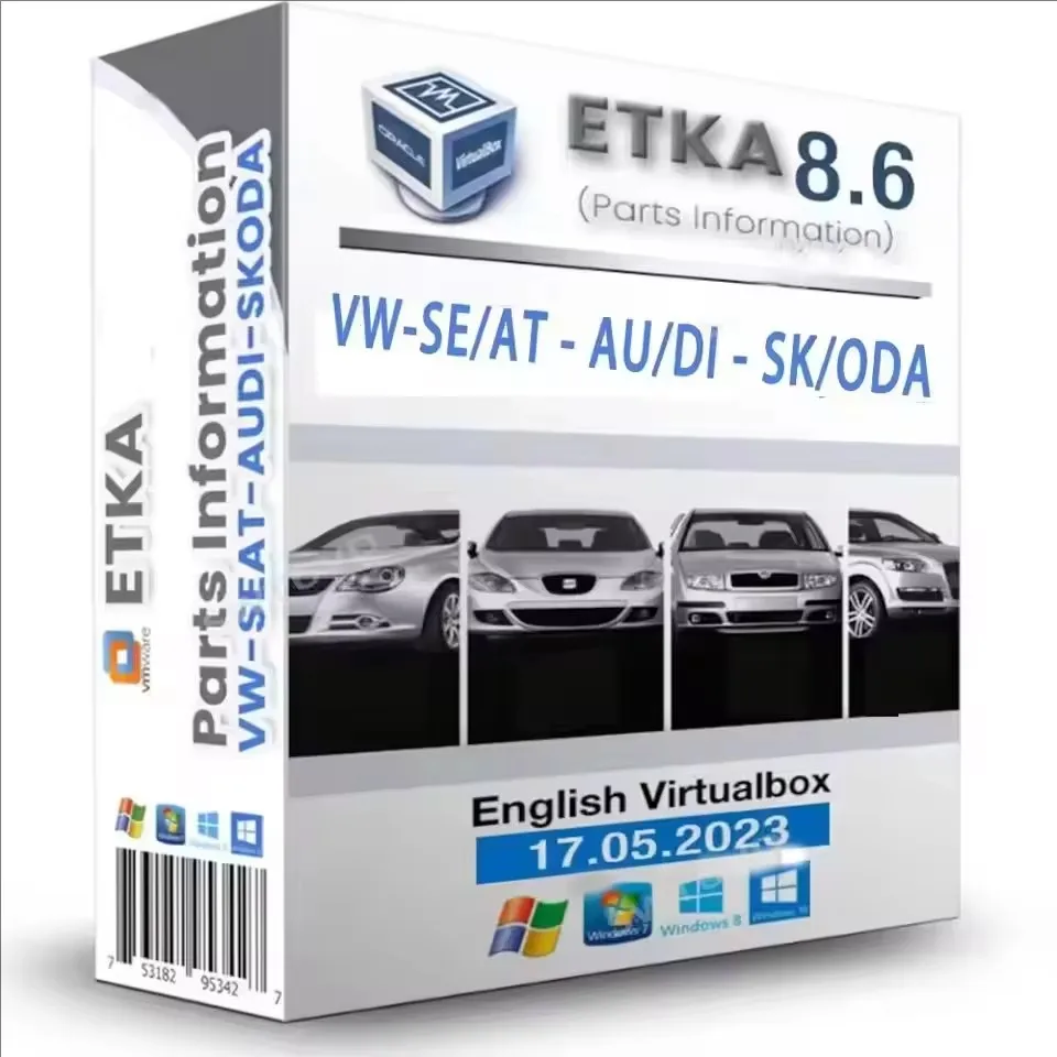 

Latest ETKA 8.5+ ET KA 8.6 International English Virtualbox Image Updated 17.05.2023 Group Vehicles Electronic Parts Catalog 8.5