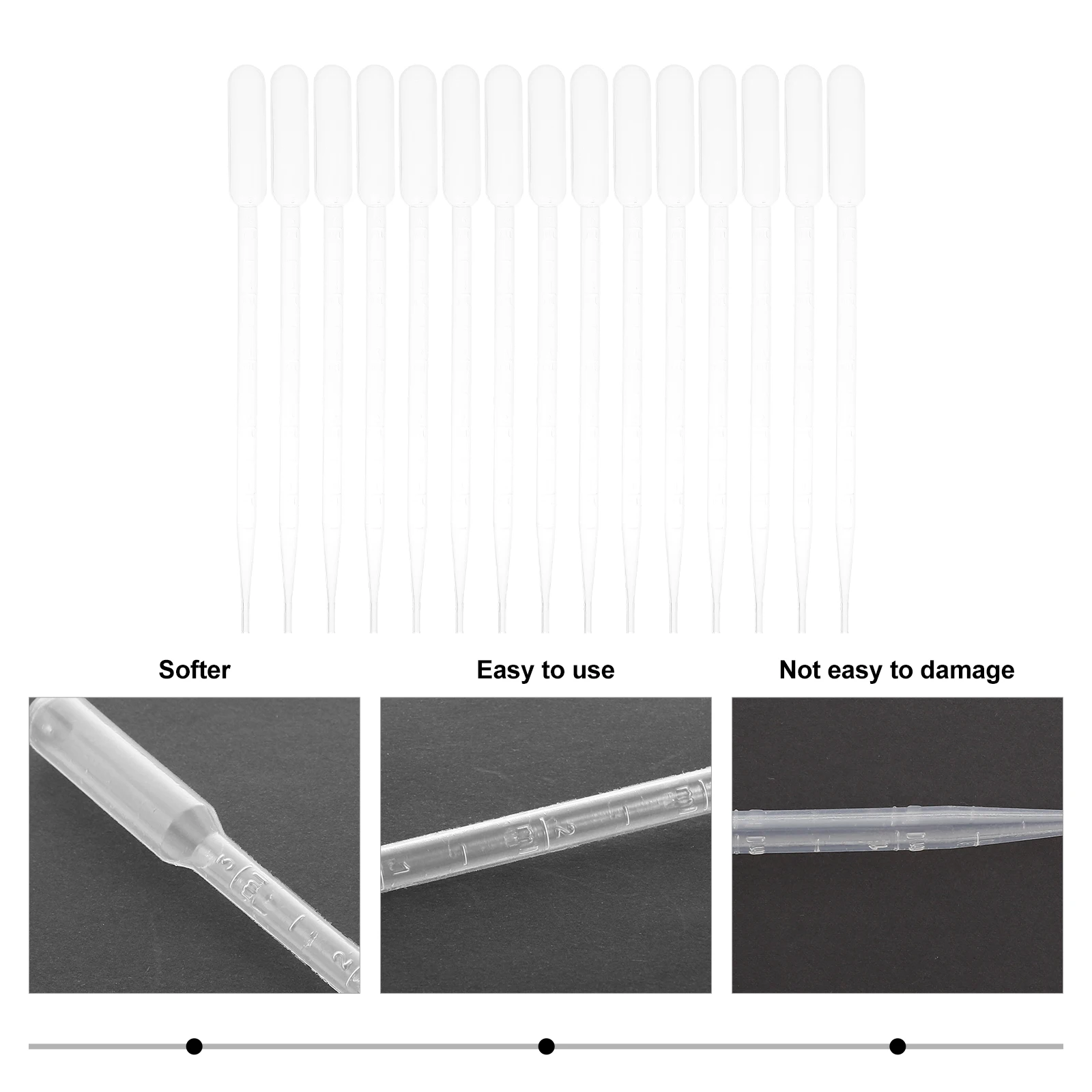 

100Pcs Clear Plastic Pipettes Dropper 3ml Durable Disposable Eye Dropper for Essential Oils Aromatherapy Labs Crafts