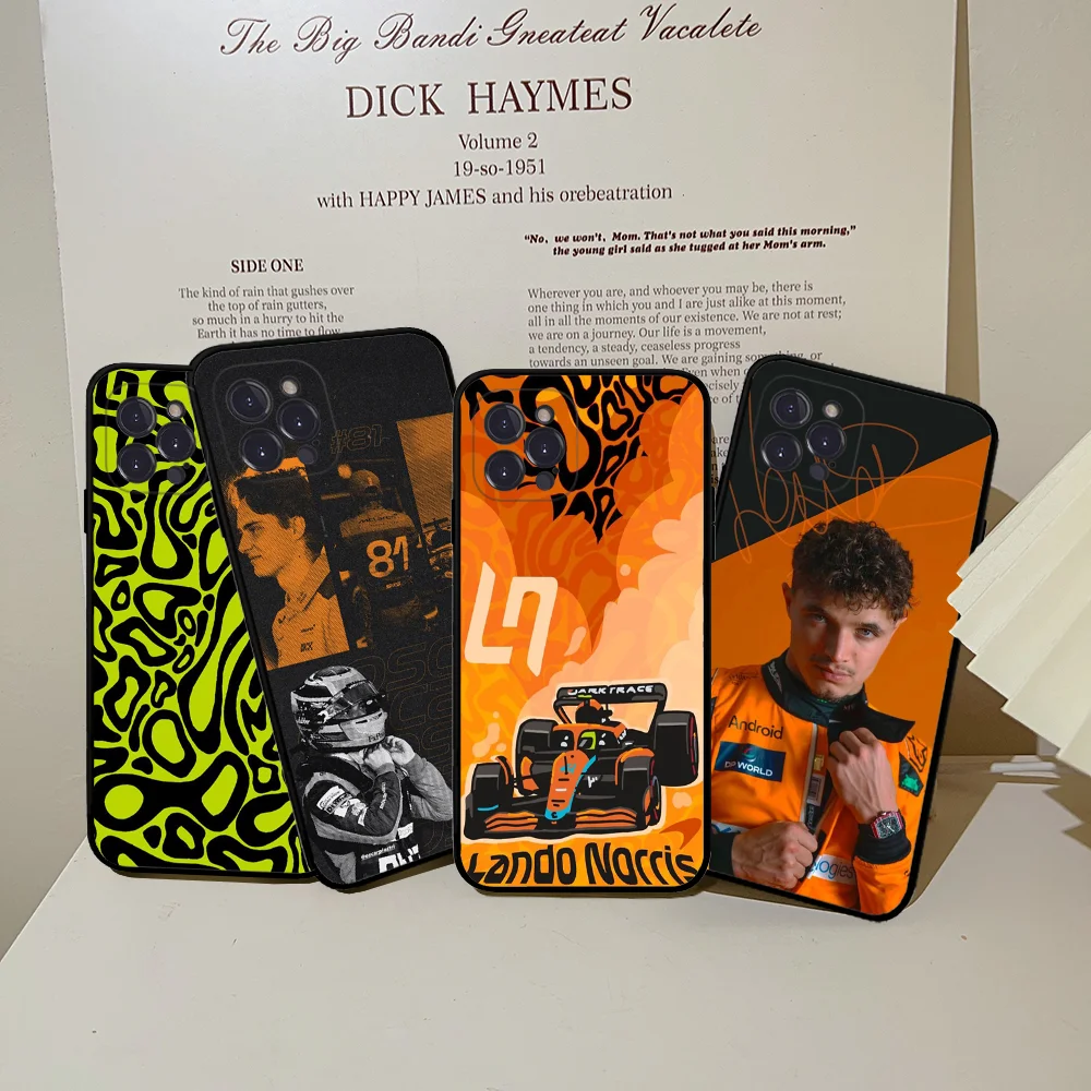 F1 Formula 1 L-Lando N-Norris Phone Case For iPhone 16 15 14 11 12 13 Mini Pro XS Max Cover 6 7 8 Plus X Funda Shell