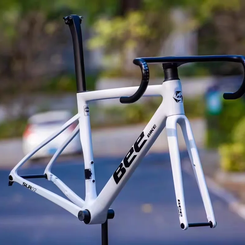 BeeBIKE SLR03 T700 Carbon Track Bike Frameset 700C Full Hidden Internal Routing T47 BB 12x142mm Thru Axle Lightweight 960g Disc