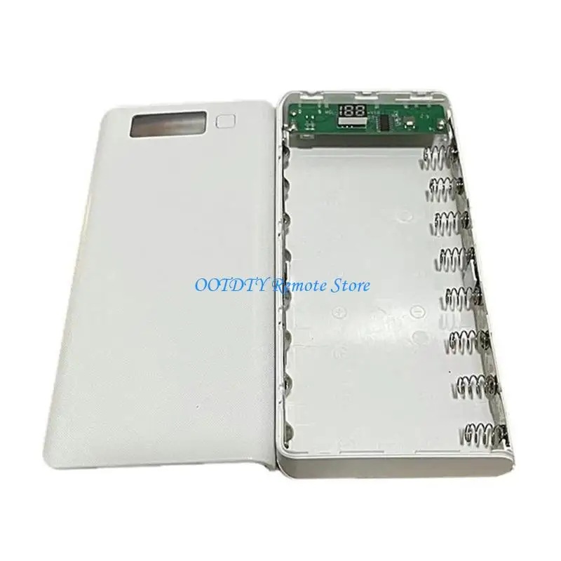 8Cell 18650 Rechargeable Battery Case Easy Assembly PowerBank Shell Overcharge Protections Ergonomic Portable Design