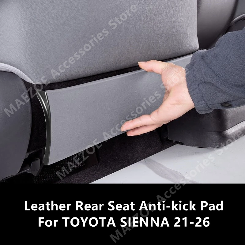 

Для TOYOTA SIENNA 21-26 кожаная противоударная накладка на заднее сиденье, аксессуары для модификации интерьера автомобиля, ремонт