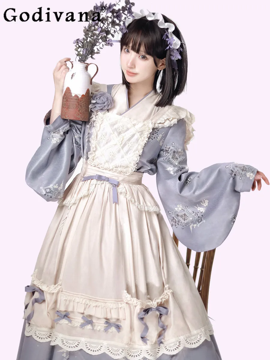 

Japanese original design Chinese-style Lolita dress set daily elegant CLA-style elegant lady sweet and gorgeous dress