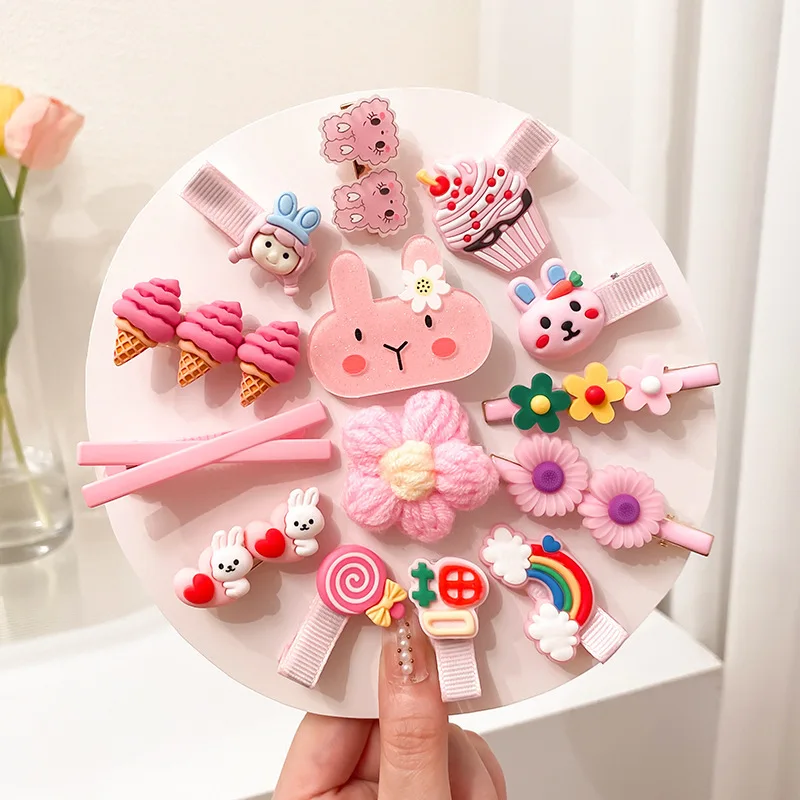 Children\'s Hair Clip Toddlers Headgear Little Girl Hair Clips Cute Princess Fruit Rabbit Rainbow Barrettes Baby Bangs Headdress