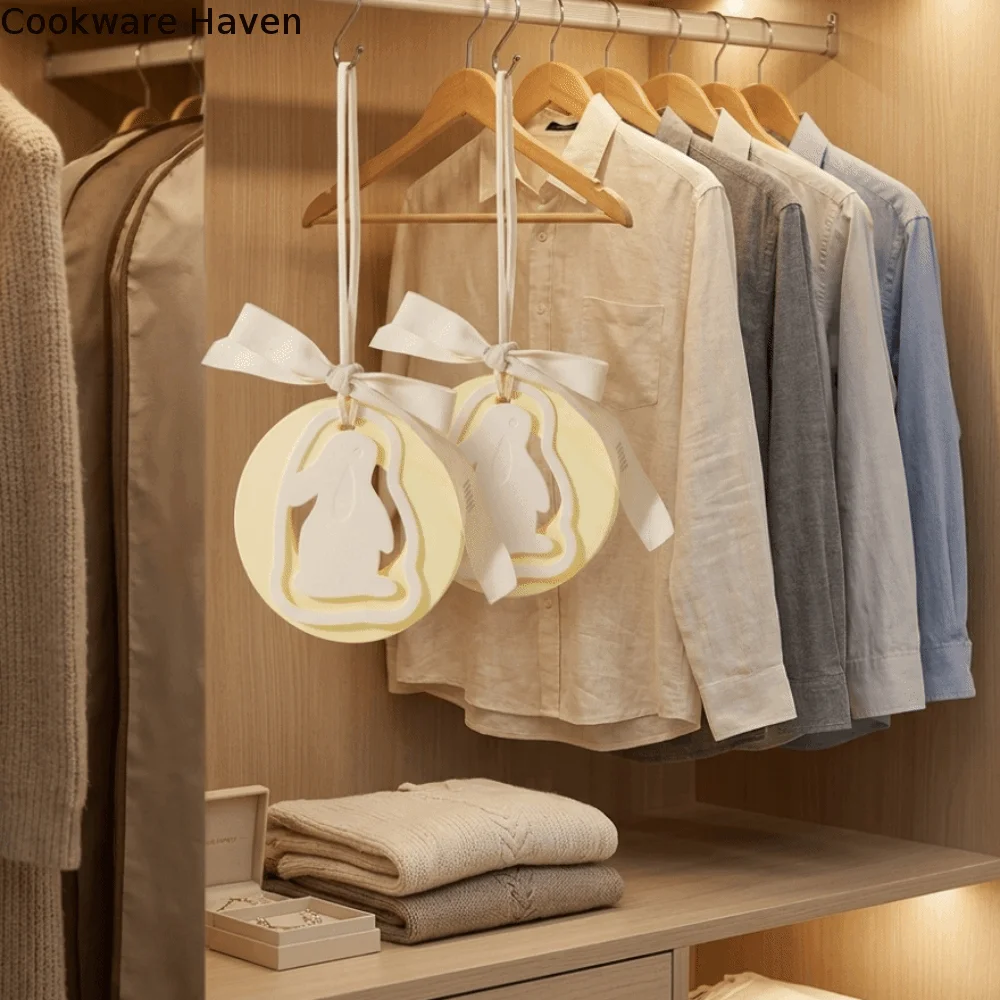 Non-fire Hanging Aromatherapy Rabbit Pendant Long-lasting Wardrobe Aromatherapy Scented Plaster Car Fragrance Diffuser Office
