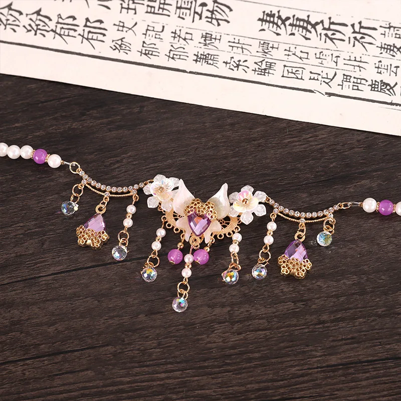 Y2k Necklace Ming-Made Tanling Ancient Suit Hanfu Accessories Soft Wreaths All Women's Collar All-Match Fairy Girl's Little Tang