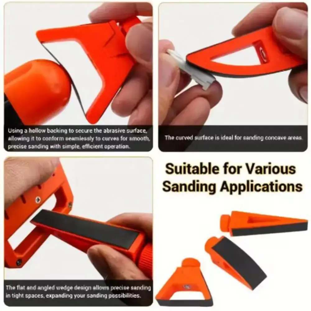 Sandpaper-Free Handheld Curved Surface Polisher Adjustable Angle Multi-Purpose Arc Polishing Tool Mini Size