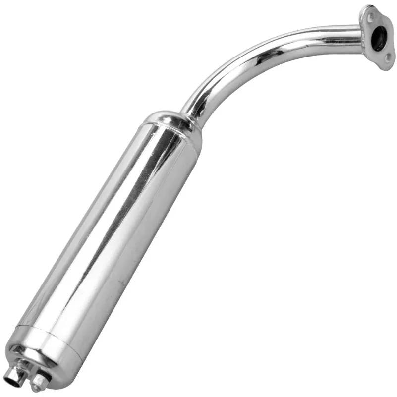 Mini motorcycle bicycle accessories 2-stroke 50CC-80CC banana exhaust pipe muffler chimney iron exhaust