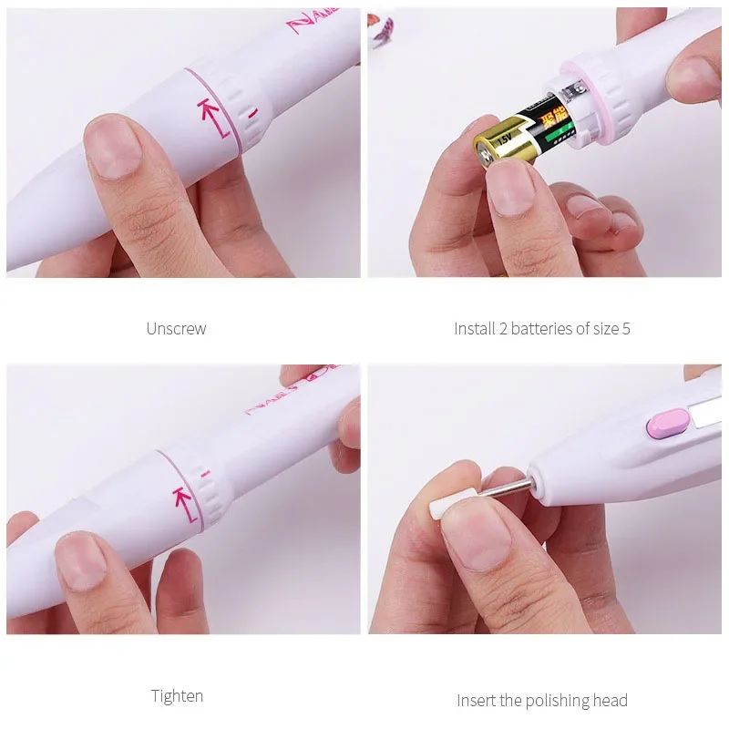 مجموعة مثقاب أظافر كهربائية احترافية مع مجموعة 5 قطع من أدوات قلم مانيكير لصالونات تلميع العناية بالقدم #3