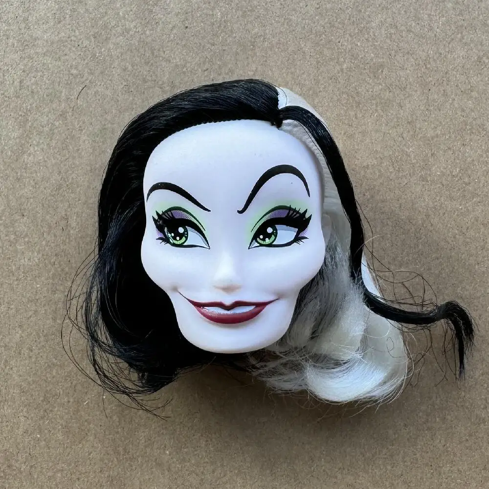 映画プリンセス人形ヘッド 1/6 ソリッドガールズヘッド 30cm ボディ用 異なる肌の色 カラフルな髪 キッズ DIY おもちゃ 誕生日プレゼント